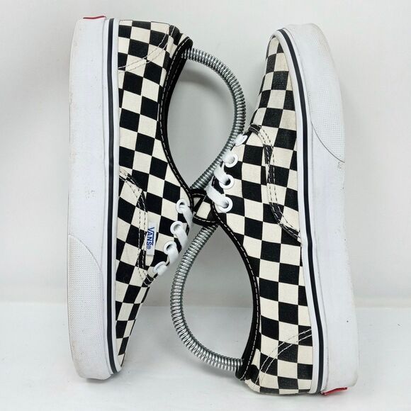 VANS Authentic Checkerboard Women's Size 6 White Black Golden Coast Skate - Picture 8 of 11